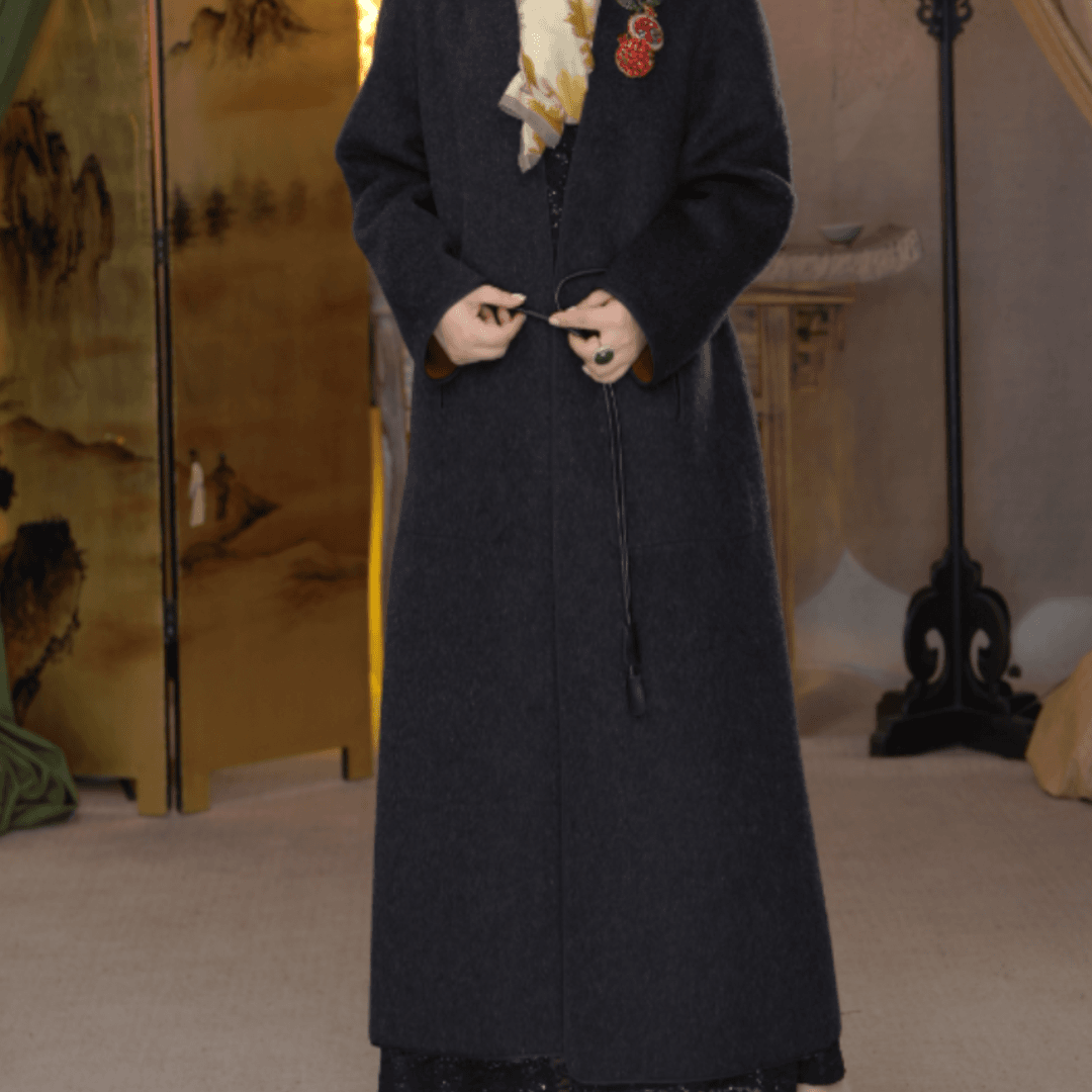 JIXIANGYIJIA/吉祥衣家山悦鸟鸣大衣秋冬新中式943188382