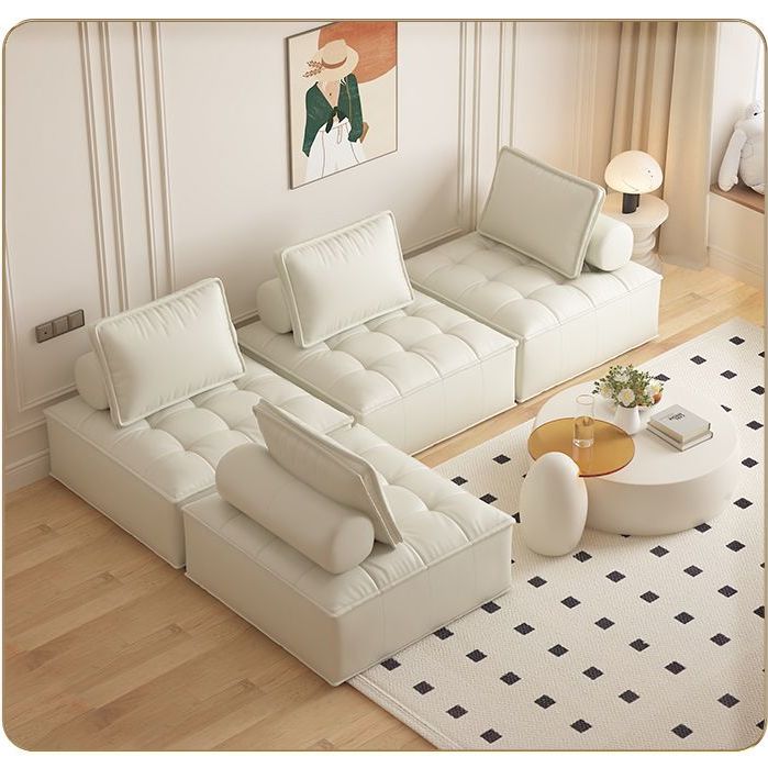 豆腐块沙发布艺沙发直排意式极简科技方块简约懒人客厅小户型组合