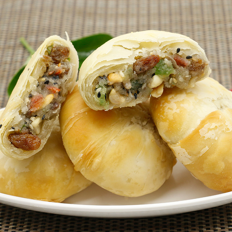 酥皮五仁月饼老式手工苏式酥饼传统糕点心80克解馋办公室零食皮薄