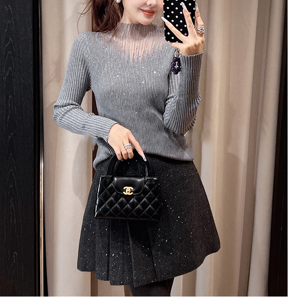 2026秋冬季新款时尚洋气百搭修身针织衫韩系气质毛衣女上衣H5-29