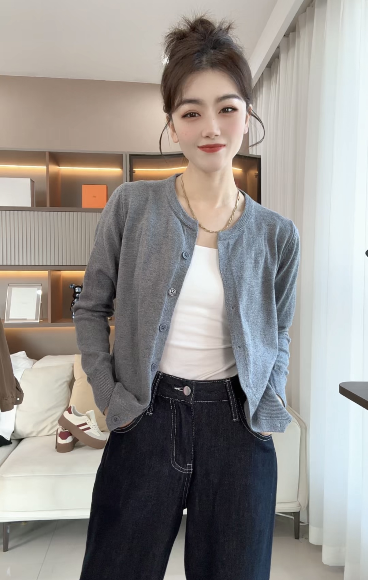 【现货】两小吱《香草奶盖》百搭软糯糯针织开衫上衣毛衣B4-10