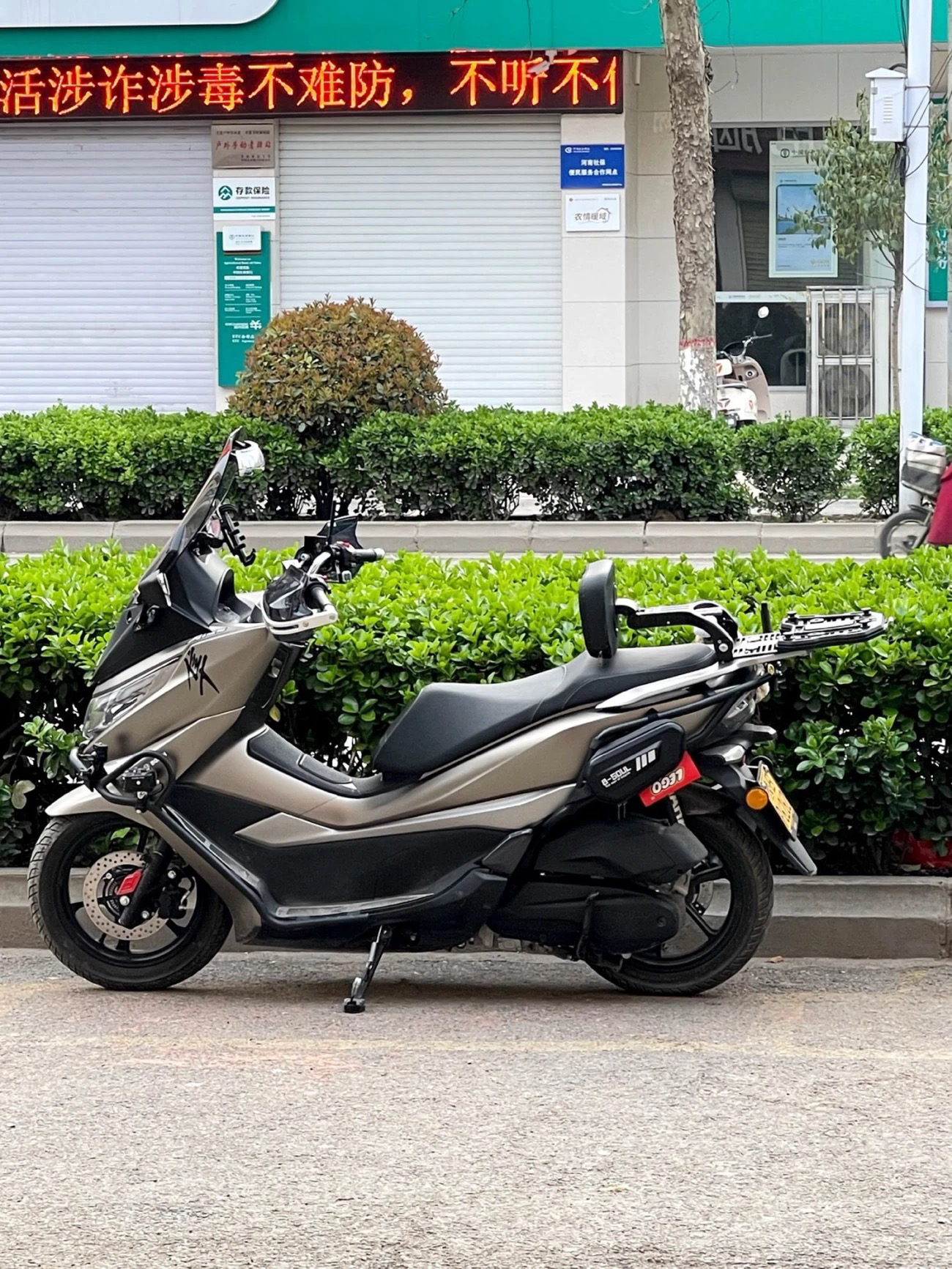 踏板摩托车通用折叠靠背改装铃木UY125豪爵AFR125踏板车折叠靠背