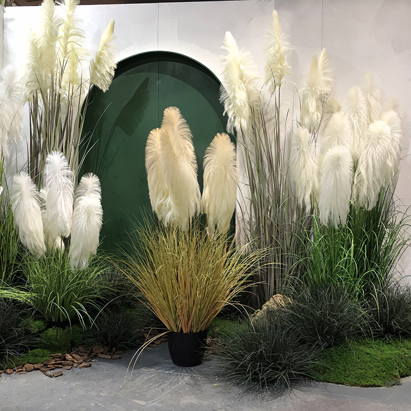 ins风网红露营风仿真芦苇商场装饰假绿植客厅家居仿生花艺摆件