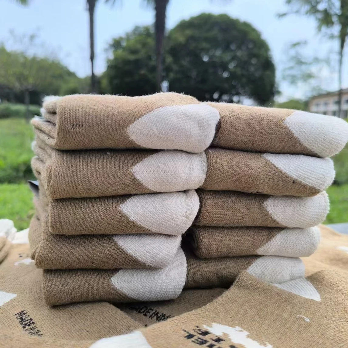 十双秋冬新款袜子加绒加厚厚袜子针织冬款秋冬季冬天保暖驼绒百搭