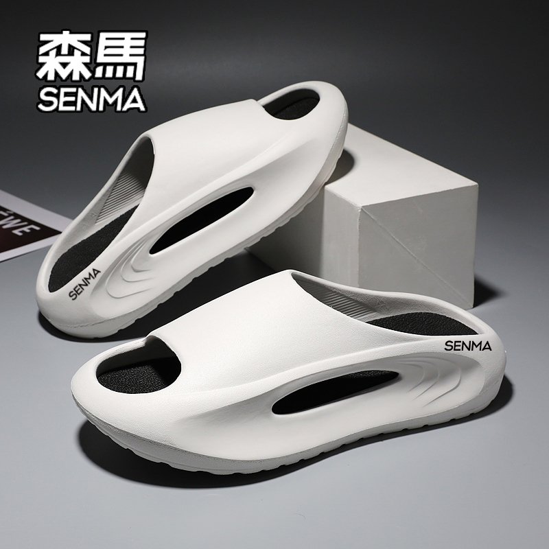 SENMA/森马拖鞋男夏季2026新款踩屎感外穿时尚运动室内厚底一字拖