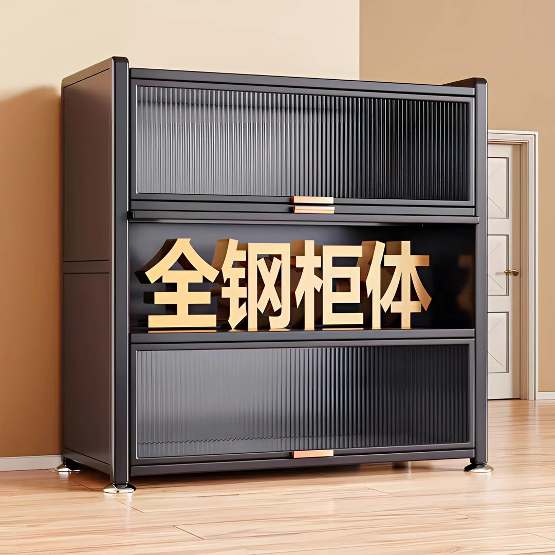 【工厂甩卖】厨房收纳柜多功能置物架落地多层橱柜餐边柜防尘储物柜