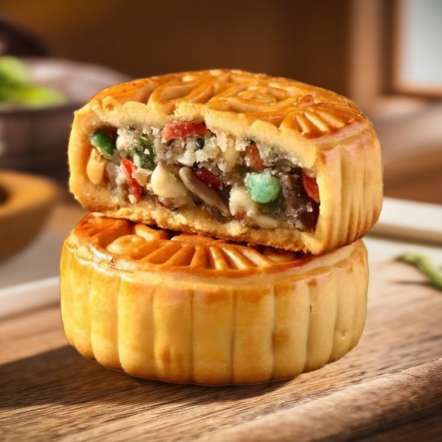 五仁大月饼传统老式手工中秋节日果仁多口味黑芝麻甜点茶食散装