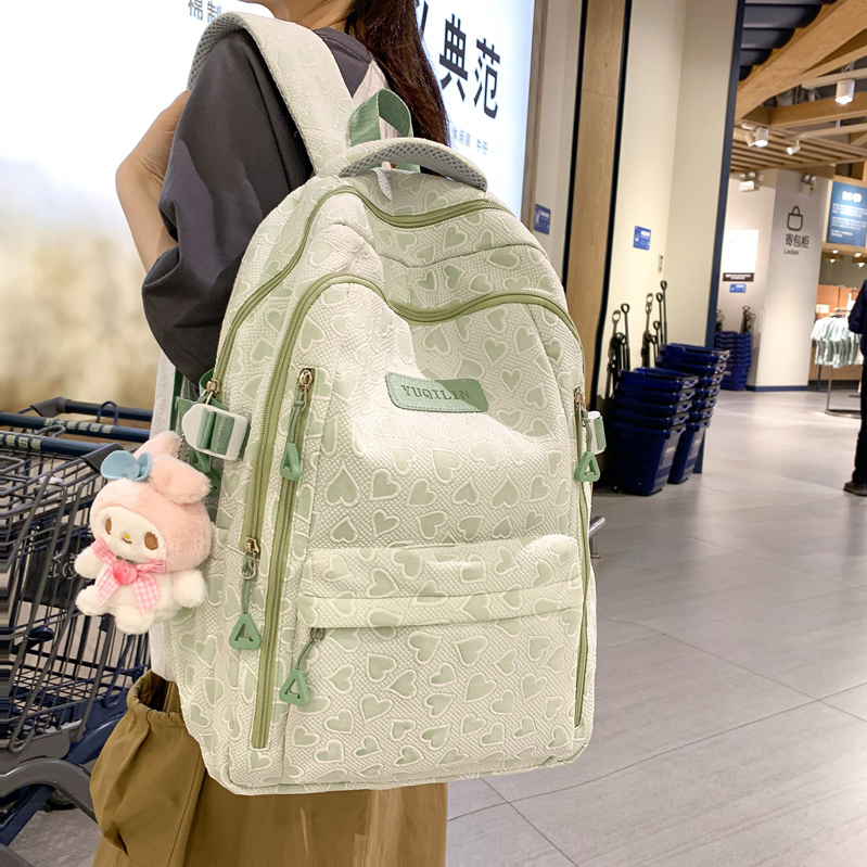 韩版ins印花双肩包女初中小学生大学生日系百搭森系书包少女背包