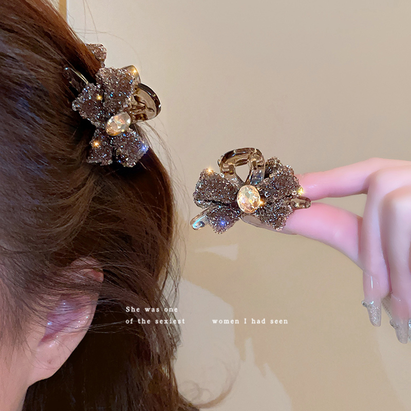 2025新款镶钻蝴蝶结小发卡女气质刘海夹侧边碎发夹小巧精致小抓夹