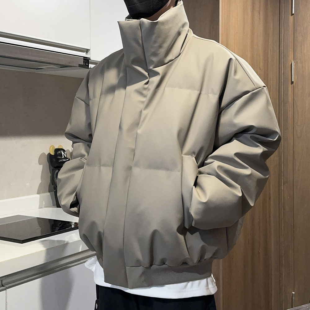 2025秋冬新款皮衣棉衣男生加厚保暖宽松立领棉袄外套休闲潮流棉服