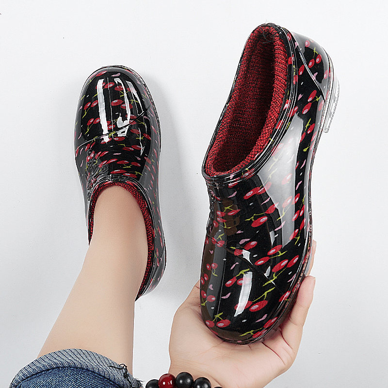 雨鞋防水鞋雨靴胶鞋套鞋元宝水靴女成人厨房洗车工作防滑短筒四季