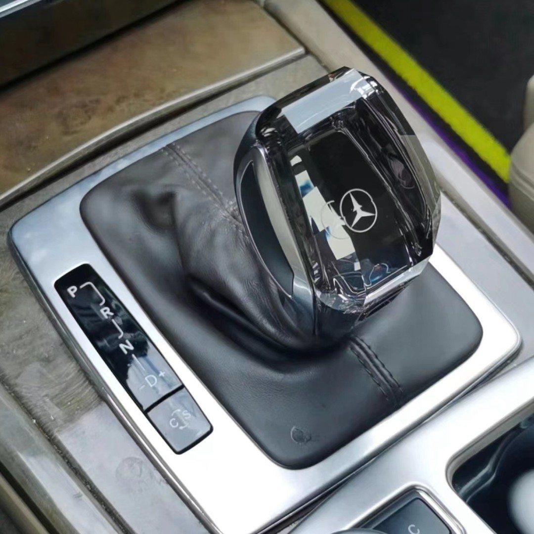 班司特改装水晶排挡头带LED灯适用于奔驰 C S CLS E级GLC水晶档把