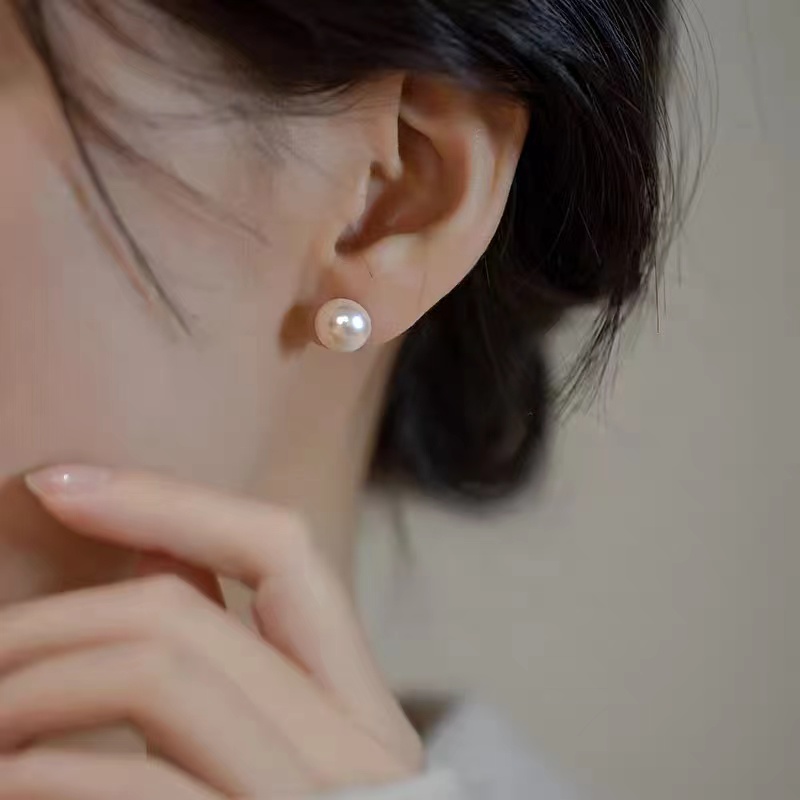 百搭简约气质天然珍珠耳钉女高级感时尚耳环精致小众耳饰经典素款