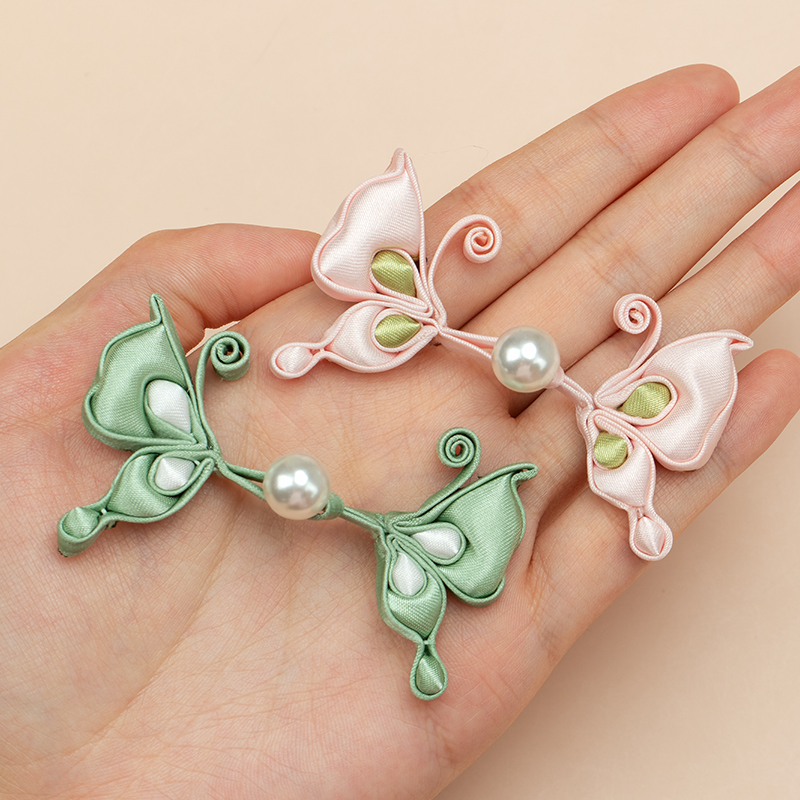 旗袍盘扣扣子国风手工制作蝴蝶硬条纽扣中式汉服唐装上衣装饰辅料