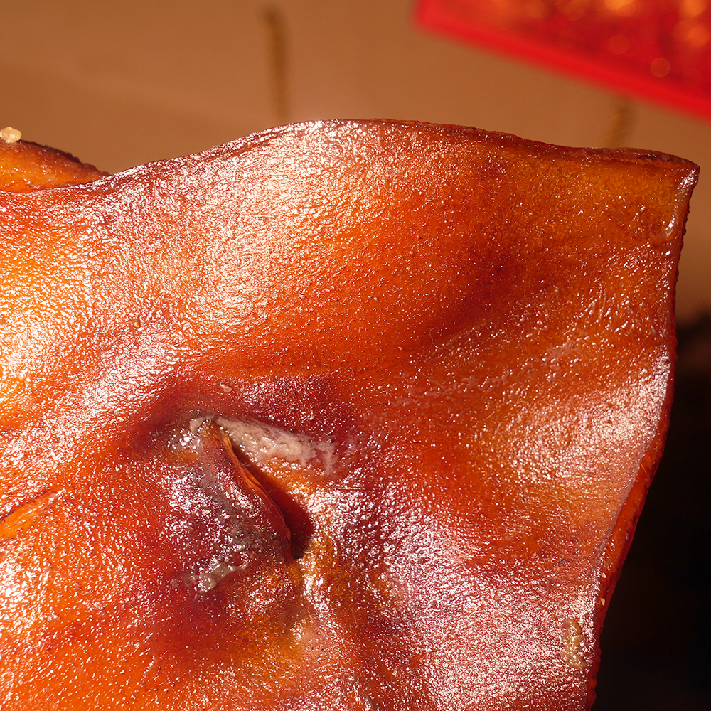 尖栗坡腊味坊湖南醴陵正宗柴火烟熏腊猪脸农家自制板鸭火焙猪头皮