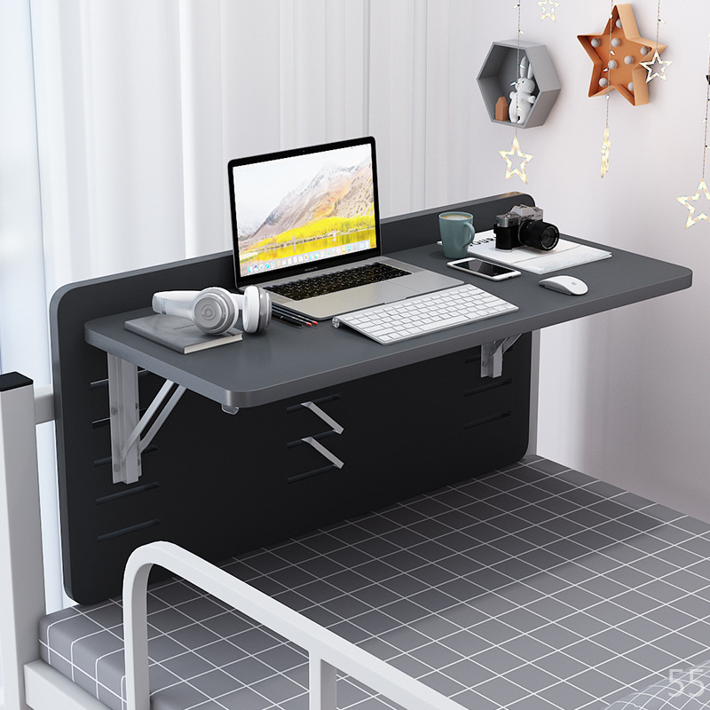 上下铺悬挂式折叠桌宿舍床头置物架电脑桌书桌学生书桌书柜床上桌