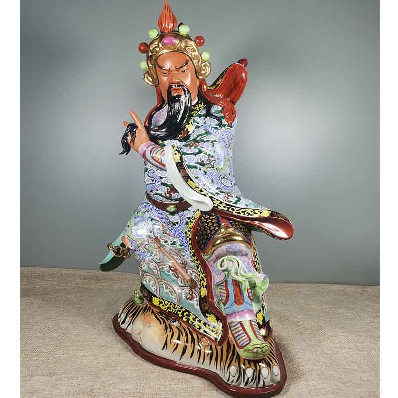 单刀关公关二爷景德镇陶瓷关帝圣君关羽武财神开业送礼关帝招财摆