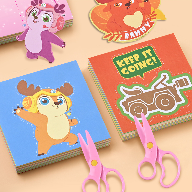 无敌鹿战队剪纸儿童手工幼儿园3岁2宝宝入门6diy制作材料趣味玩具