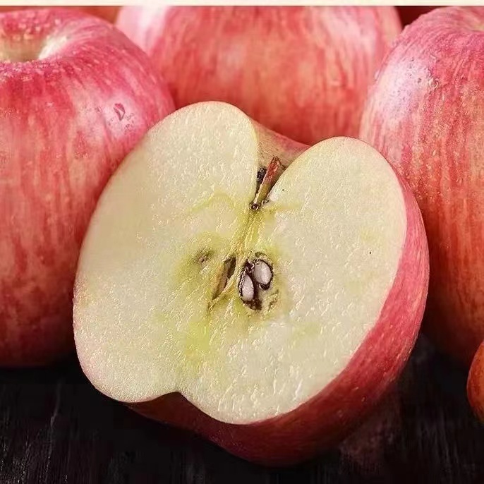 陕西白水红富士苹果脆甜带皮吃新鲜多汁水果
