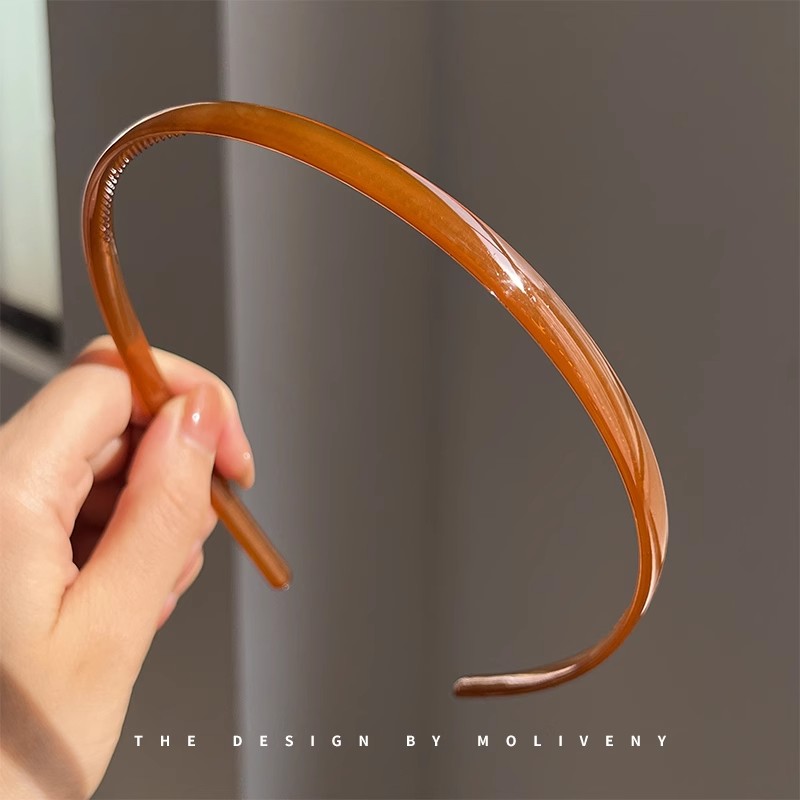 简约气质洗脸发箍专用女夏天刘海固定发卡子头饰细款防滑带齿头箍