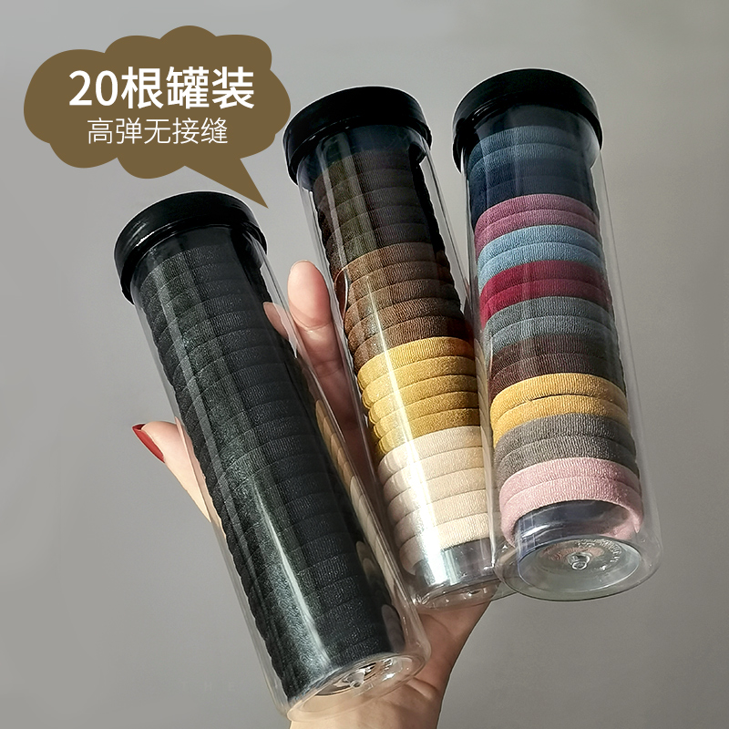 硅胶发饰 简约无接缝皮筋扎头发绳高弹力耐用加厚不伤发头绳发圈
