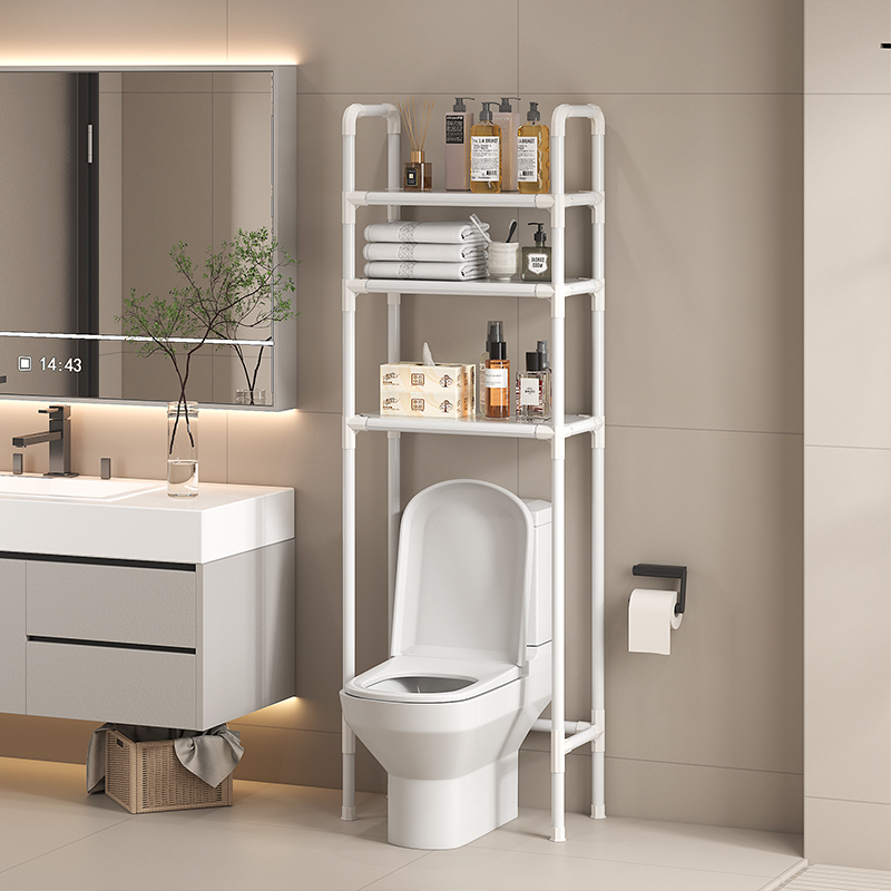 卫生间马桶置物架多功能家用落地架子浴室洗漱台旁货架上方储物架