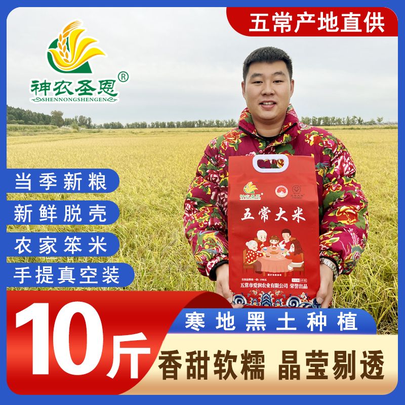 2025年新米上市五常大米稻花香2号农家笨米全家福GB/T19266真空装