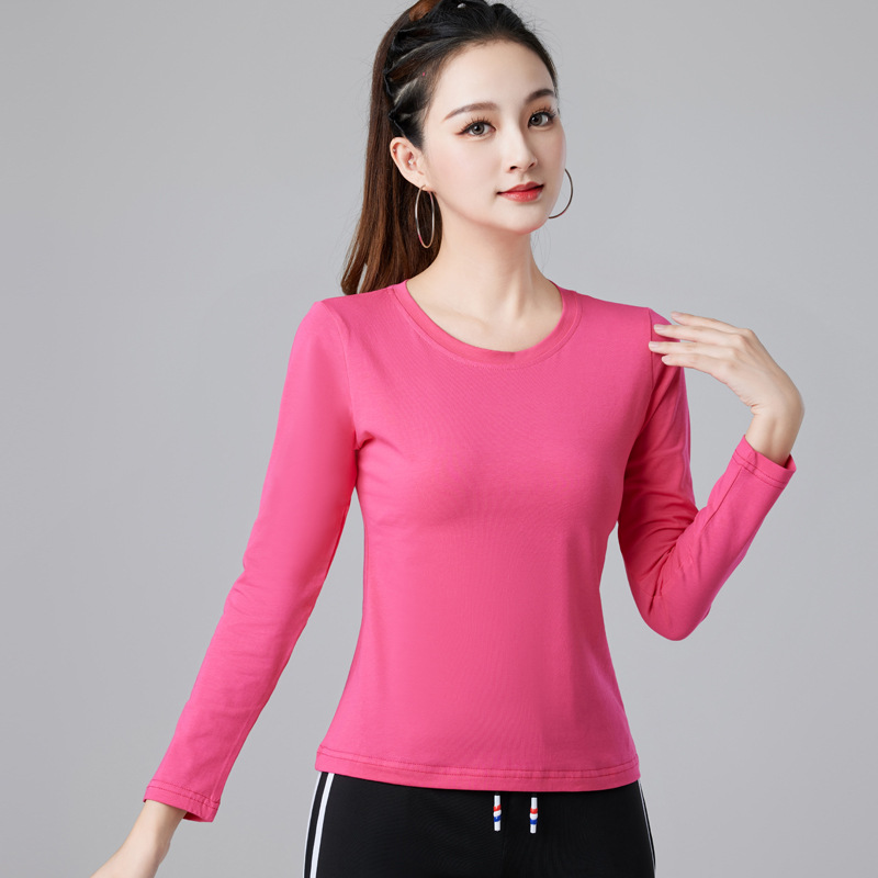 新款广场舞服装新款棉长袖上衣鬼步舞衣服女T恤时尚大码舞蹈服