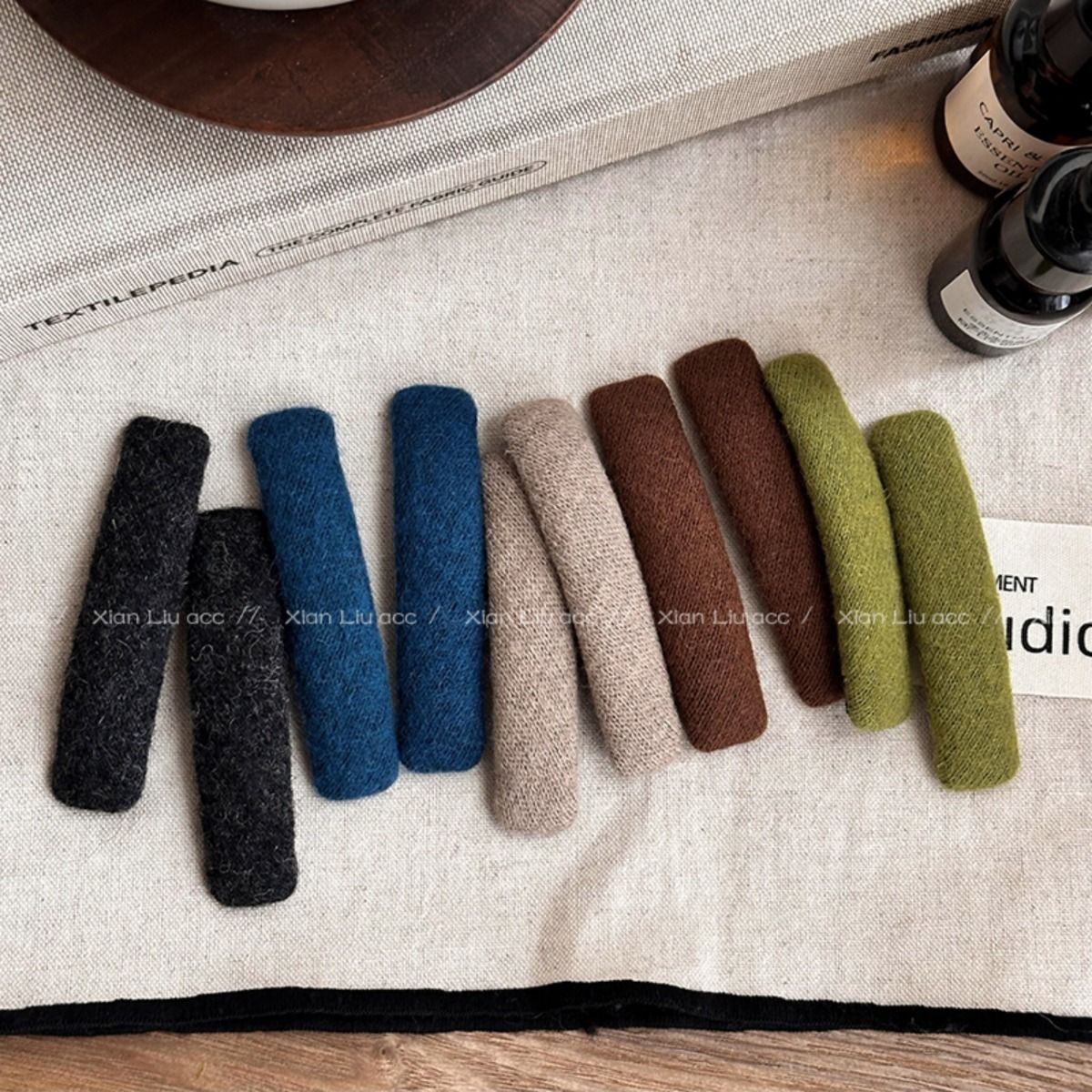 彩色毛呢植绒BB夹前额无痕侧耳边夹后脑勺发夹碎发边夹发夹子发饰