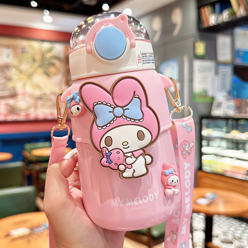 可爱儿童保温杯女生高颜值幼儿园吸管杯316不锈钢小学生便携水杯