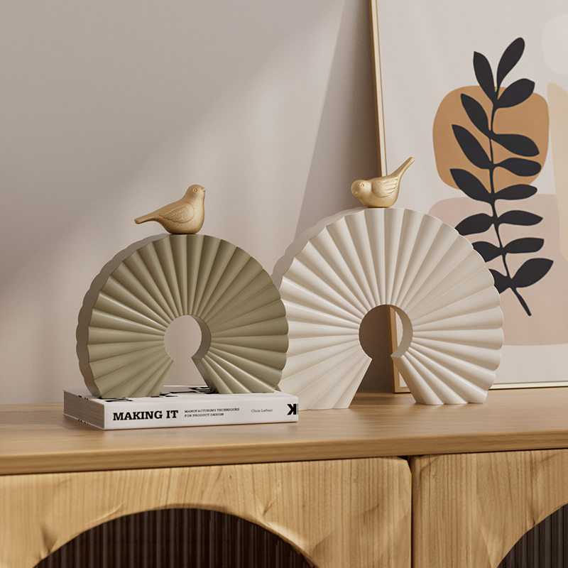 高级感设计师艺术摆件姹寂风客厅玄关电视柜摆设简约复古软装装饰