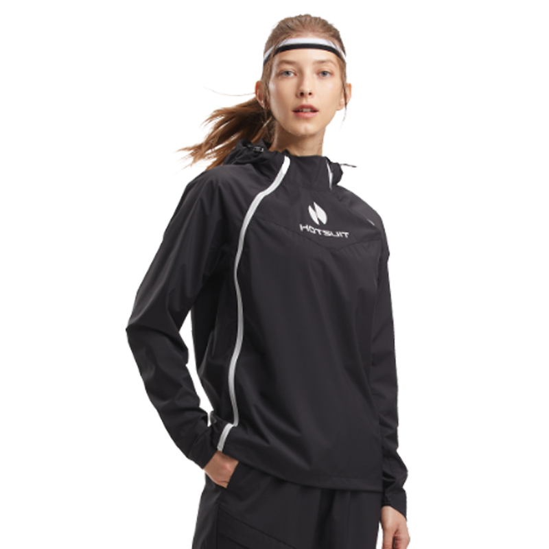 HOTSUIT后秀暴汗服【单上衣】男女款跳绳跑步运动健身风衣连帽外套