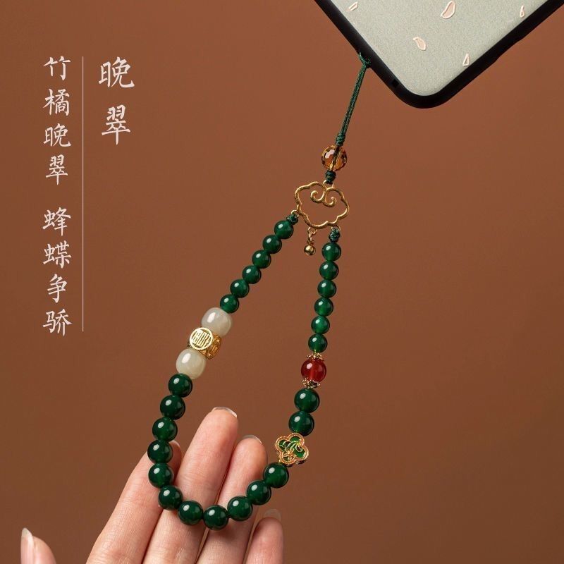 遇见福禄手机挂绳手腕挂件高级手机链挂饰复古平安如意文艺男女款