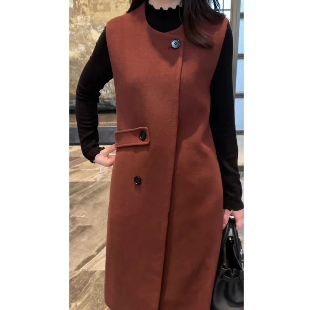 轻奢高级感优雅气质背心裙打底衫套装女新款时尚百搭马甲裙秋冬款