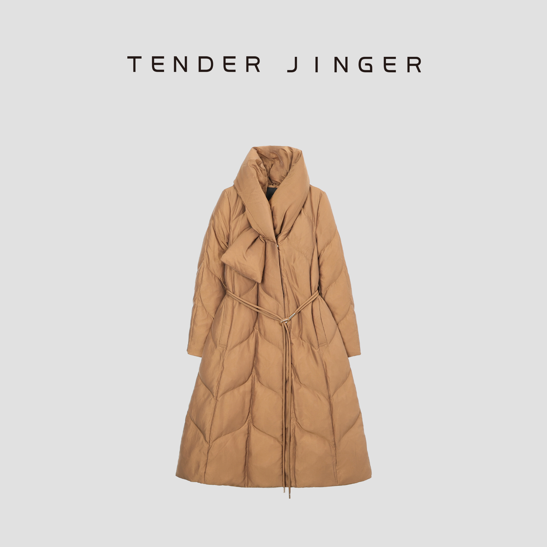 【黑标】围巾设计结构工艺长款95级鹅绒服T44YJS412J