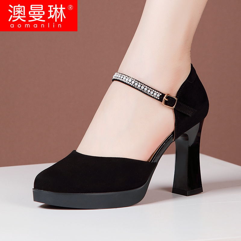 澳曼琳身所专业步态练习真皮走秀高跟包头鞋礼仪旗袍班专用鞋表演