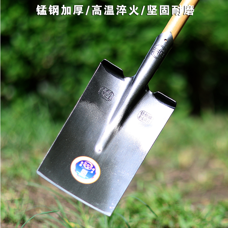 王中王直板锹园林家用省力入土加厚挖土翻地植树锰钢挖树锹