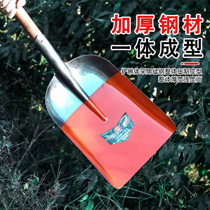 锯片钢大平锹大号大煤锹煤铲方铲农用加厚平头铲养殖场清粪大斗铲