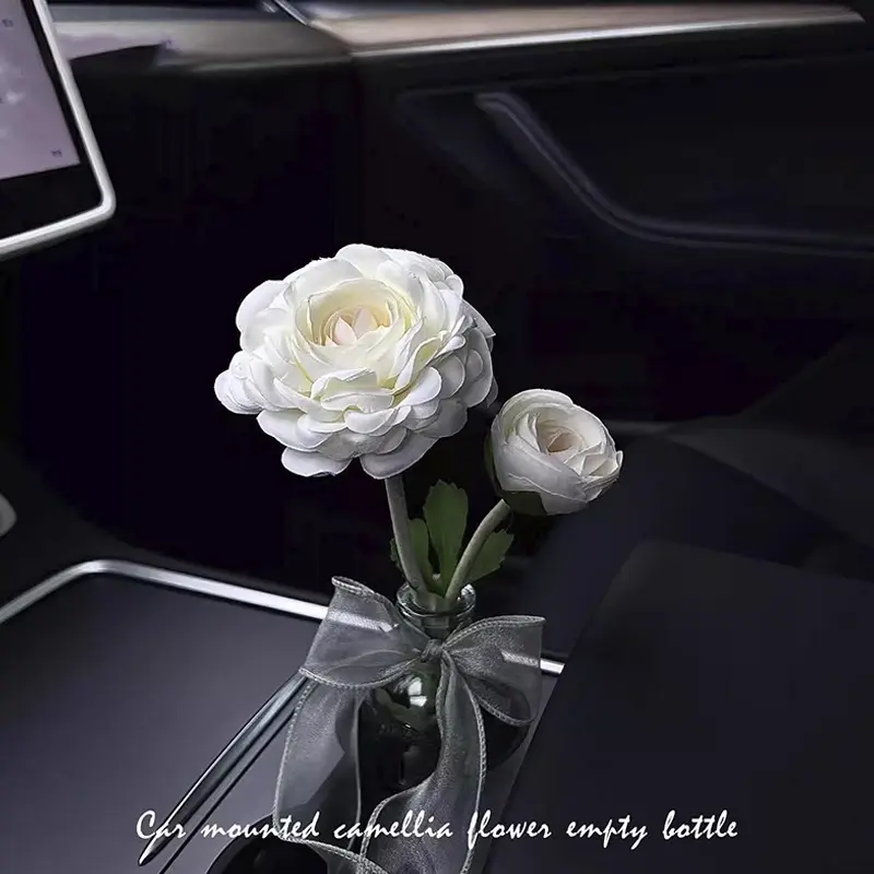 汽车好物奔驰特斯拉车内饰品装饰摆件车载仿真花束中控台网红高级