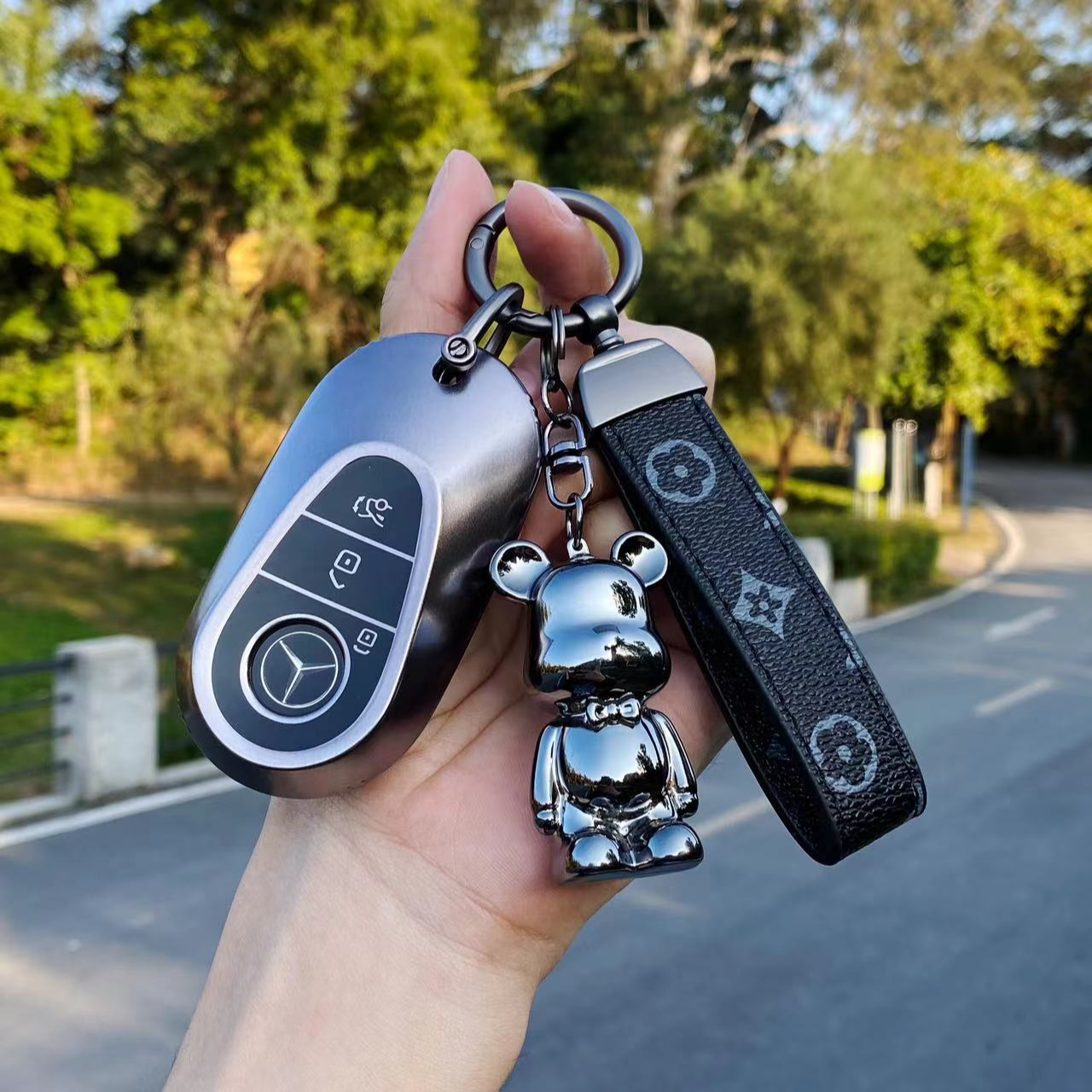 奔驰glc300l钥匙套c260l扣c200l壳e300l s级c级e级钥匙保护套壳包