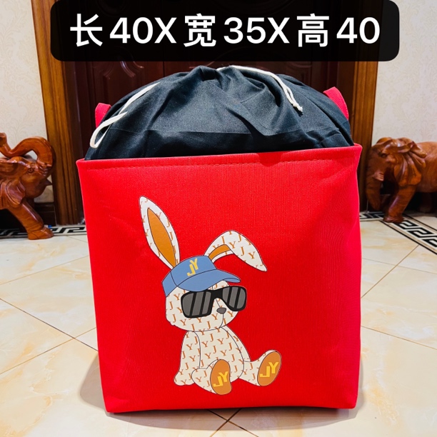 60升大号【中国红系列】墨镜兔（带收口）收纳袋