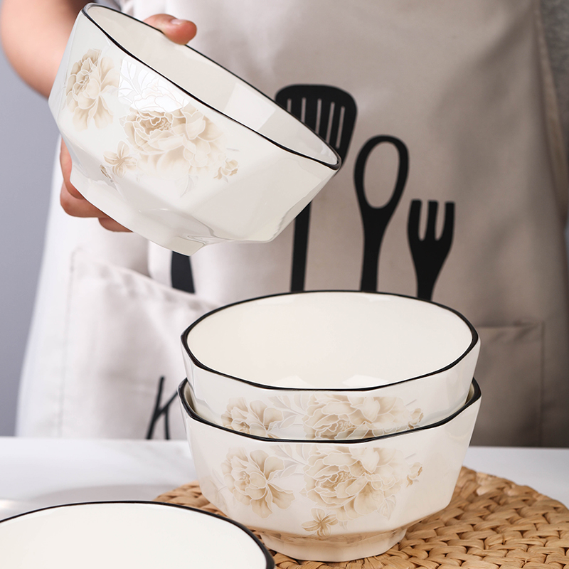 家用新款6英寸面碗 面碗大号家用2025新款陶瓷面条碗汤面碗餐具