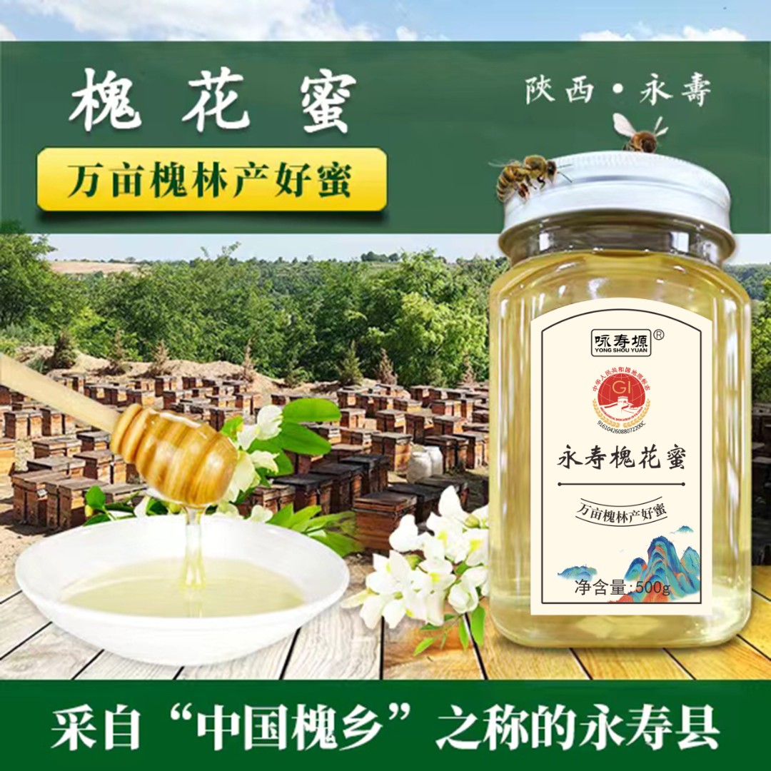 咏寿塬永寿槐花蜜 国家地标产品 500g/瓶 单瓶装