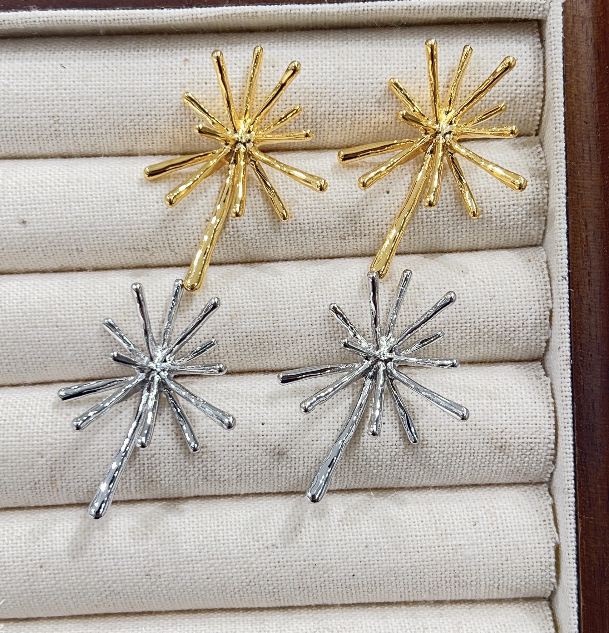 铜合金耳饰 欧美冷风时尚高级简约烟花耳钉耳饰时尚精致