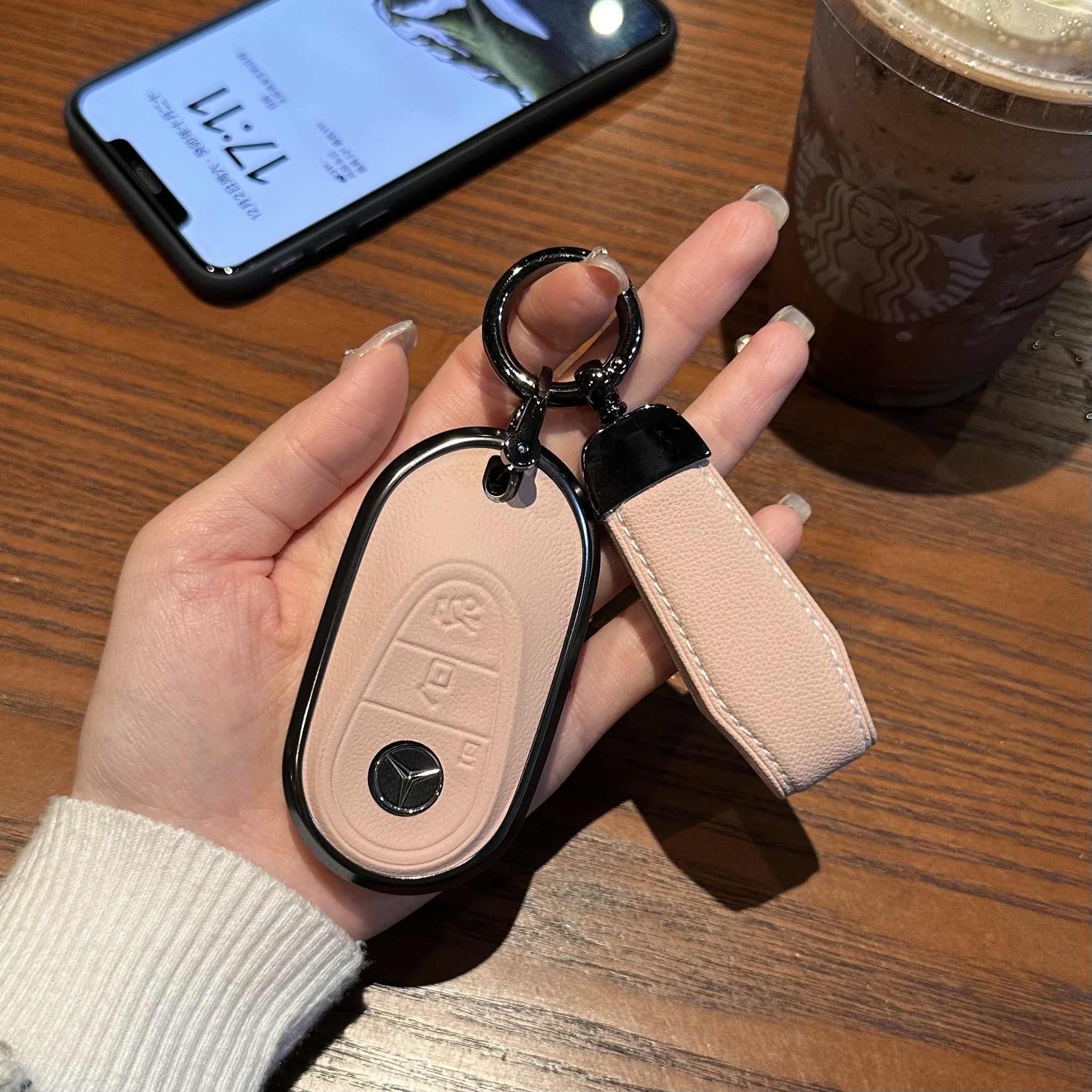 【奔驰】奔驰钥匙套E300L车C260L扣GLC壳A200包C200奔驰c260l钥匙套