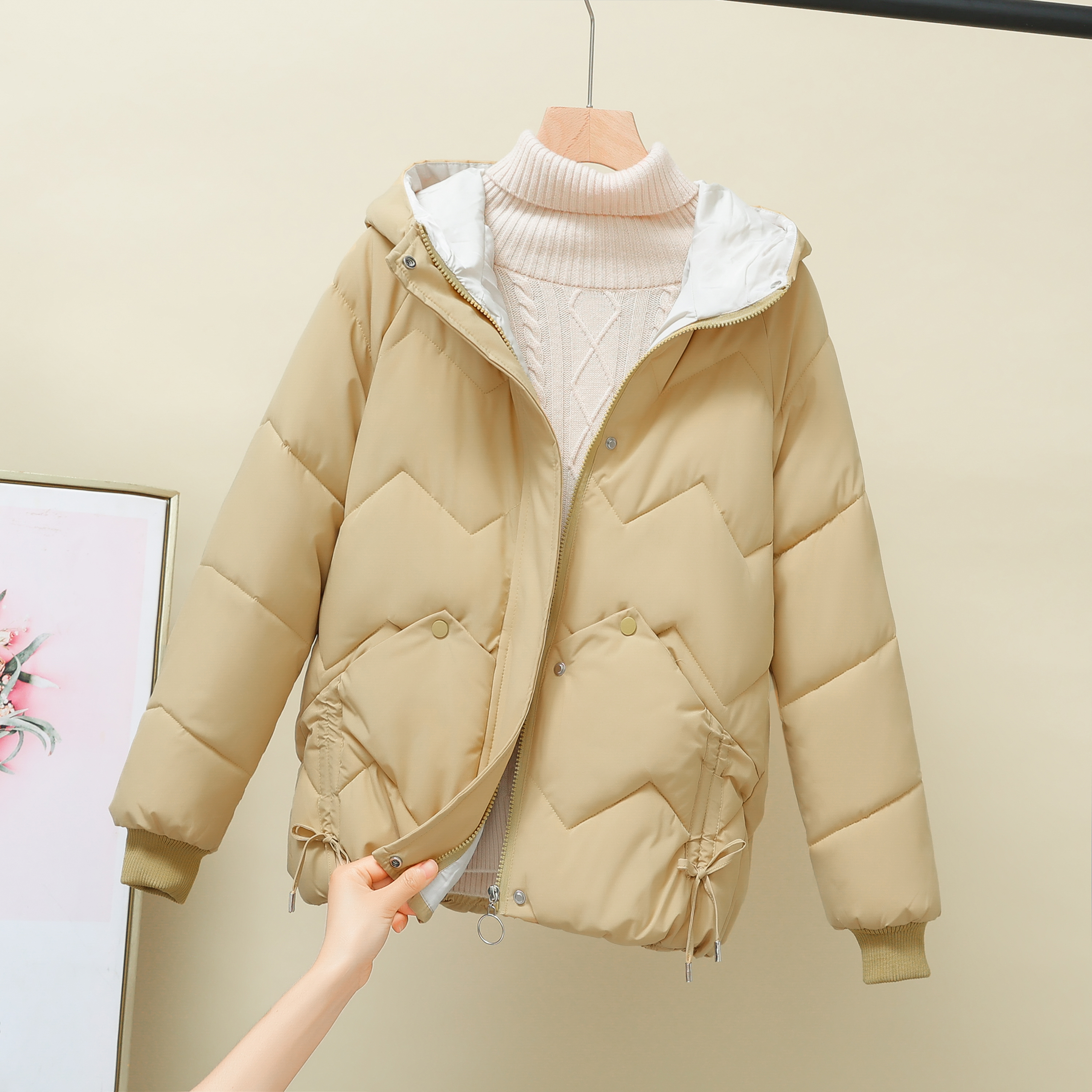 099尚棉服女港风宽松棉袄2025年新款冬季韩版加厚ins短款棉衣外套