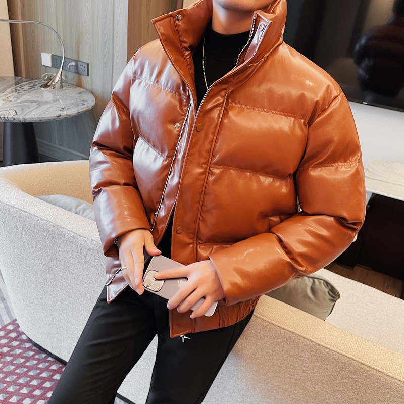 棉服男款冬季新款高级感仿皮棉衣外套成熟痞帅短款防寒面包服上衣