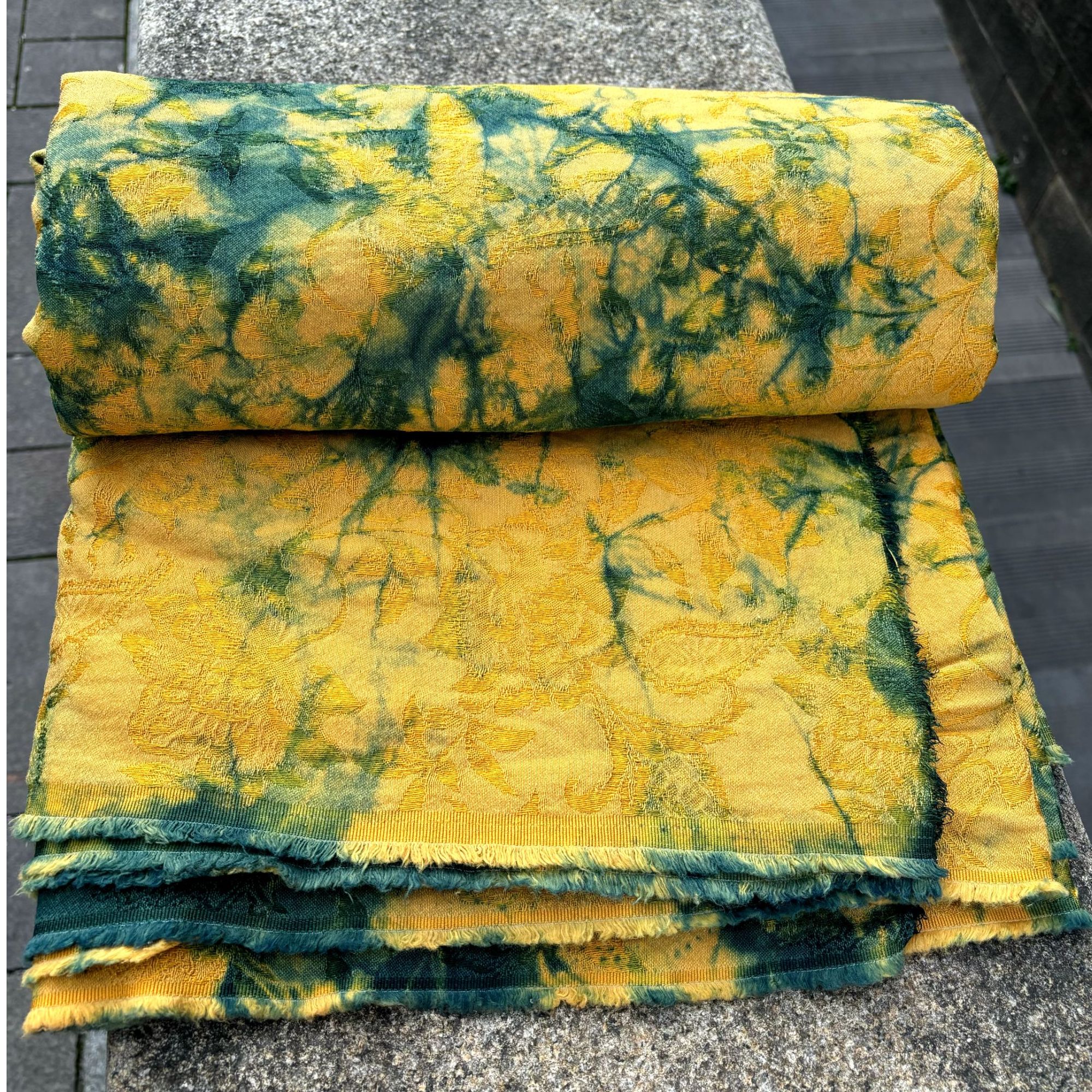 蜡染星辰纯手工植物染春秋冬厚款棉布裁剪服饰装饰桌布布料布艺