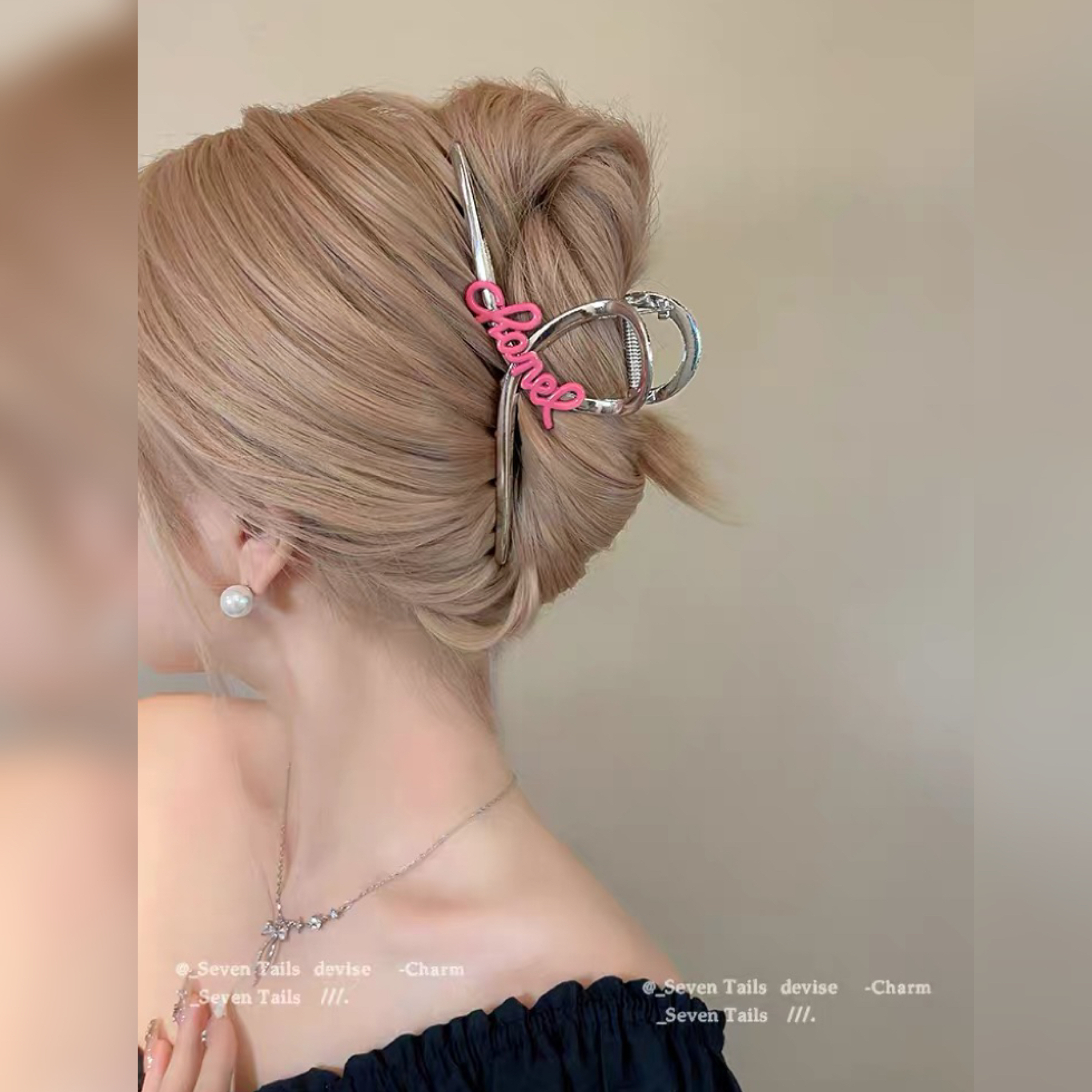 有点酷~金属发夹女后脑勺y2k夏天大号抓夹甜酷时尚金属高级感抓夹