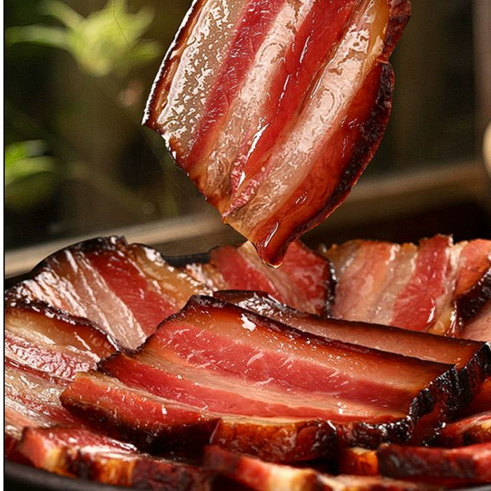 正宗竹溪风味腊肉烟熏和风干腊肉500克农产品食用五花肉农家冷鲜